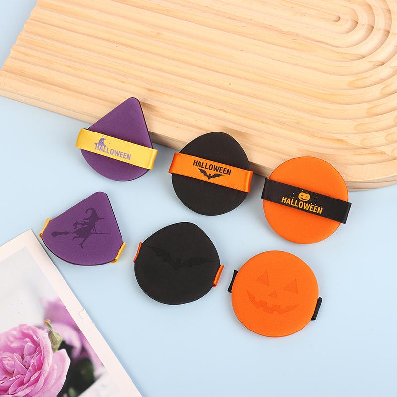 Хэллоуин Мультфильм Летучая мышь Ведьма Тыква Подушка-спонж Ультра Мягкий Спонж-спонж Влажный Сухой Двойного Назначения Макияж Спонж