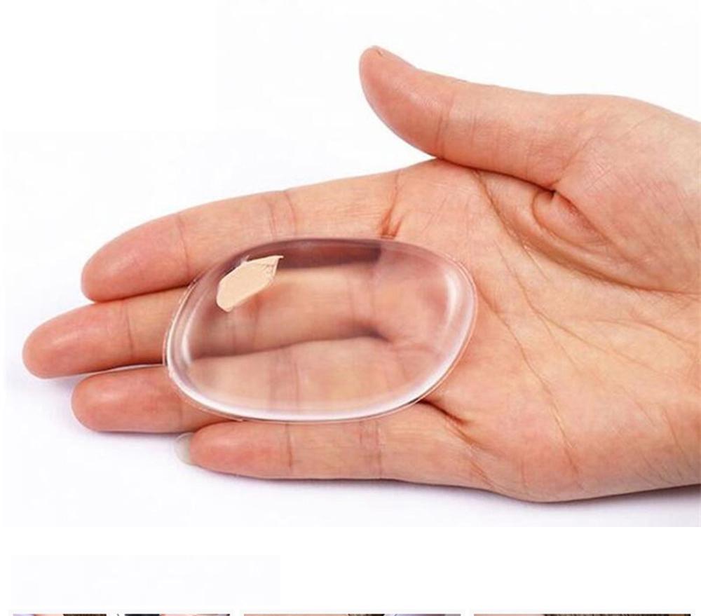 Силиконовый спонж косметический пуф для тональной основы для лица пуф для макияжа спонж для макияжа блендер для пудры прозрачный 1 pcs